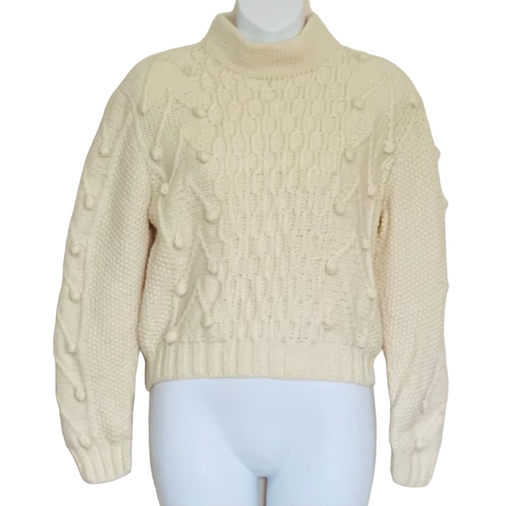 Eaton Vintage 100% Wool Popcorn Sweater